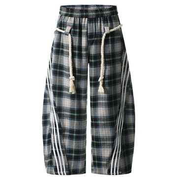 Baggy Plaid Jawstring Pants